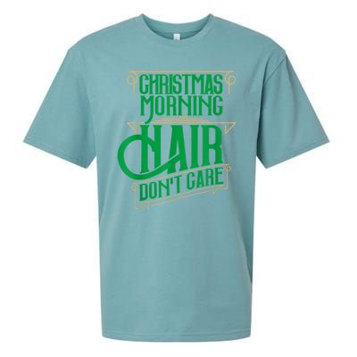 Funny Christmas Shirts Hair Dont Care Holiday Sueded Cloud Jersey T-Shirt