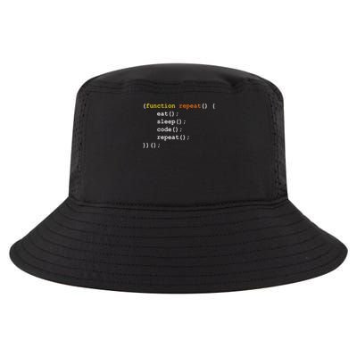 Funny Computer Science Programmer Eat Sleep Code Cool Comfort Performance Bucket Hat