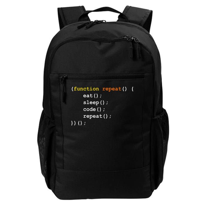 Funny Computer Science Programmer Eat Sleep Code Daily Commute Backpack