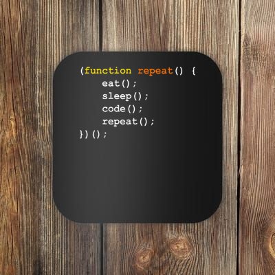 Funny Computer Science Programmer Eat Sleep Code Coaster