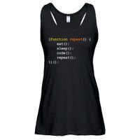 Funny Computer Science Programmer Eat Sleep Code Ladies Essential Flowy Tank