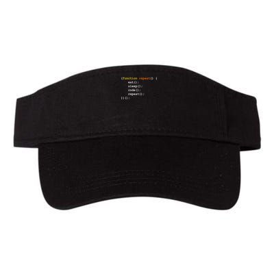 Funny Computer Science Programmer Eat Sleep Code Valucap Bio-Washed Visor