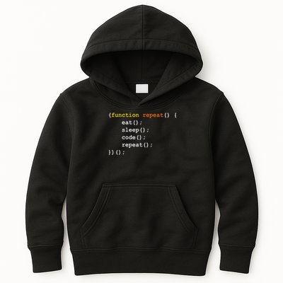 Funny Computer Science Programmer Eat Sleep Code Kids Hoodie