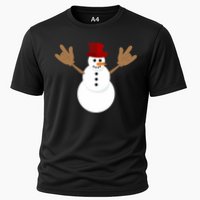 Funny Christmas Snowman Asl Sign Language I Love You Cooling Performance Crew T-Shirt