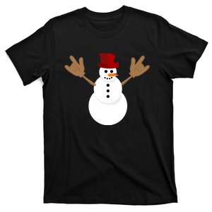 Funny Christmas Snowman Asl Sign Language I Love You T-Shirt