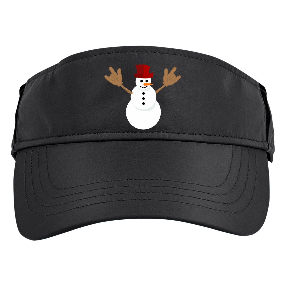 Funny Christmas Snowman Asl Sign Language I Love You Adult Drive Performance Visor