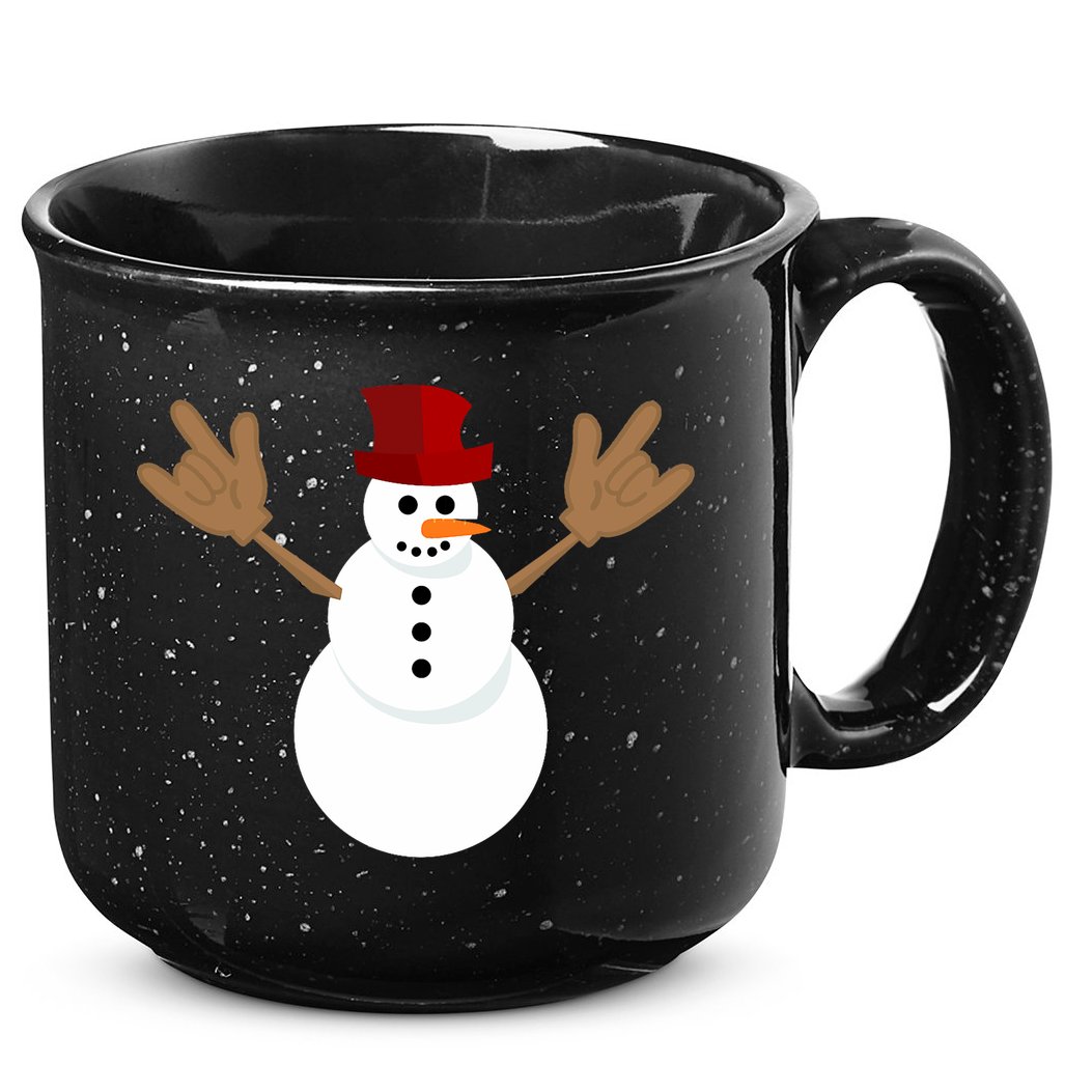 Funny Christmas Snowman Asl Sign Language I Love You 15oz Campfire Ceramic Mug