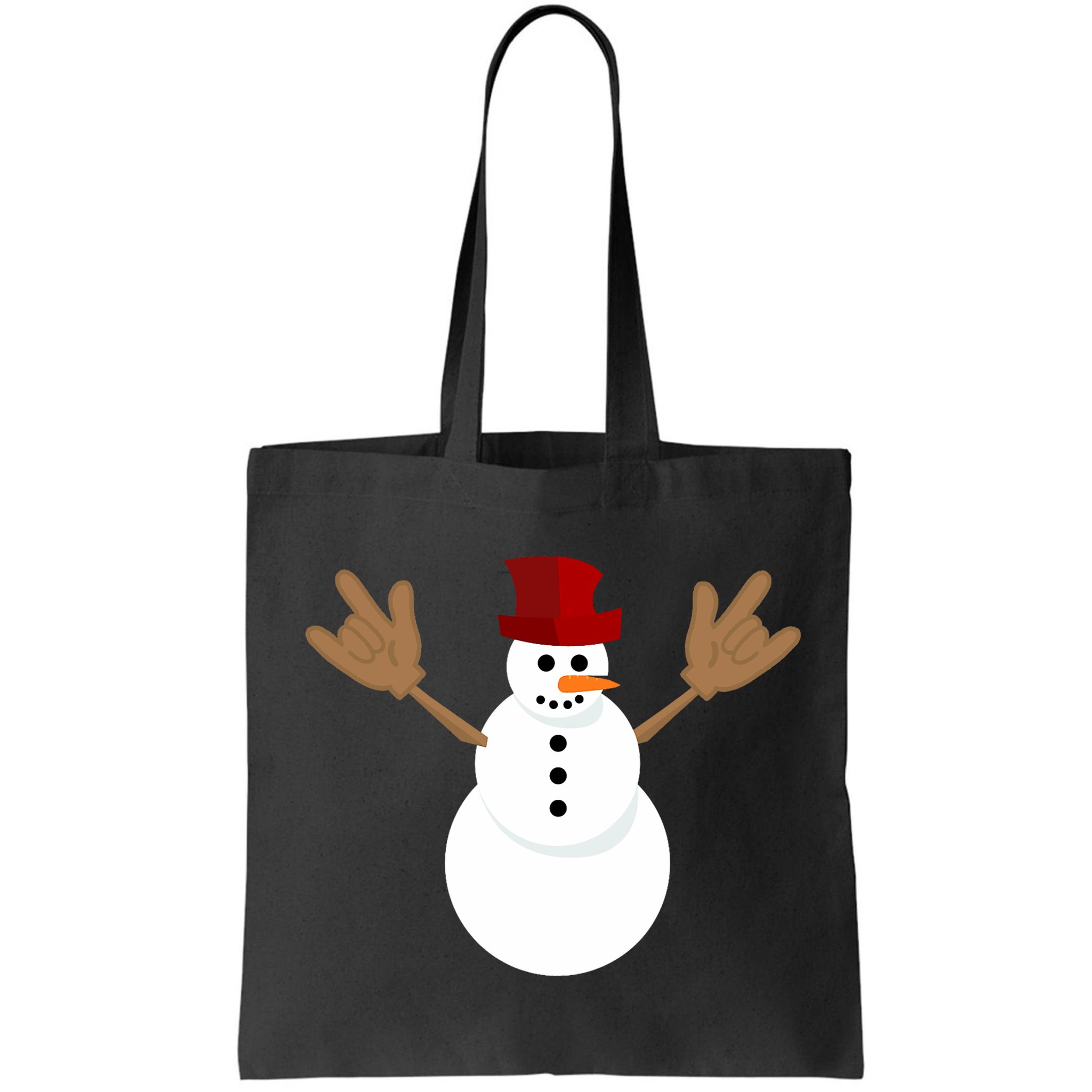 Funny Christmas Snowman Asl Sign Language I Love You Bag