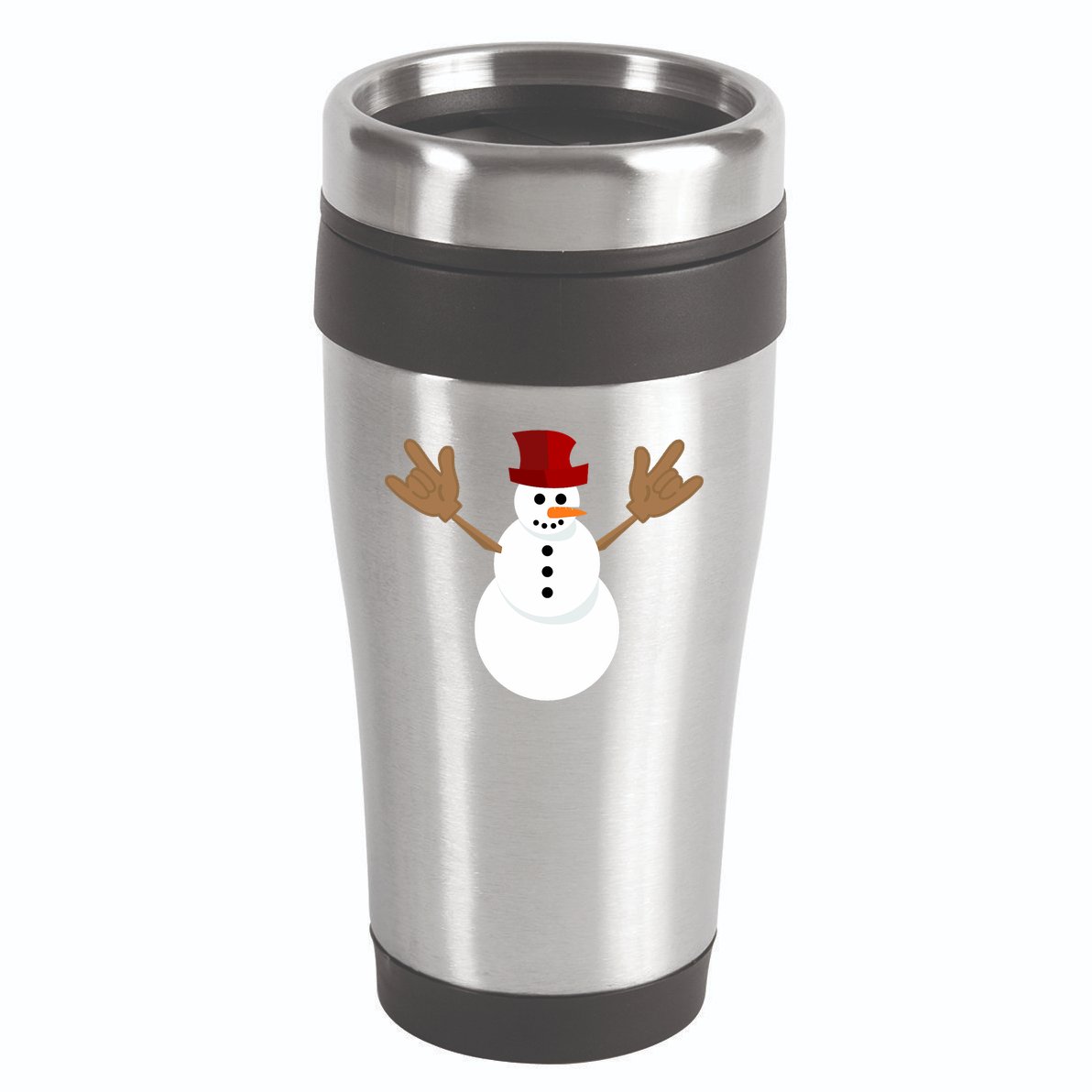 Funny Christmas Snowman Asl Sign Language I Love You 16oz Travel Tumbler