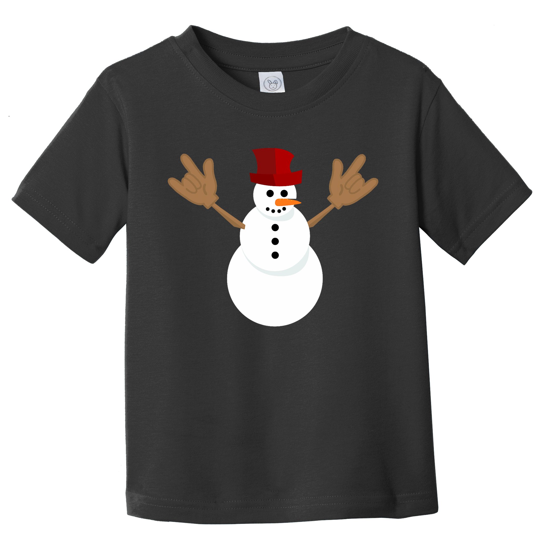 Funny Christmas Snowman Asl Sign Language I Love You Toddler T-Shirt