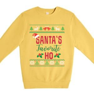 Funny Christmas Santas Favorite Ho Ugly Christmas Great Gift Premium Crewneck Sweatshirt