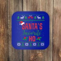 Funny Christmas Santas Favorite Ho Ugly Christmas Great Gift Coaster