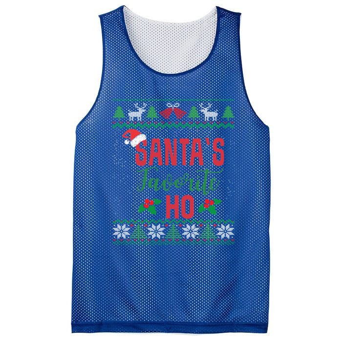 Funny Christmas Santas Favorite Ho Ugly Christmas Great Gift Mesh Reversible Basketball Jersey Tank