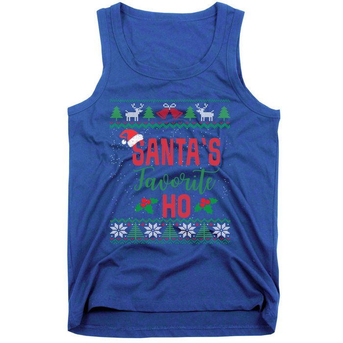 Funny Christmas Santas Favorite Ho Ugly Christmas Great Gift Tank Top