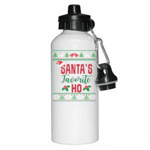 Funny Christmas Santas Favorite Ho Ugly Christmas Great Gift Aluminum Water Bottle