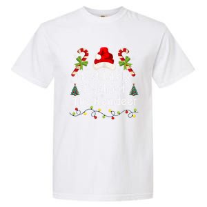 Funny Christmas Santa Hat Most Likely To Shoot The Reindeer Funny Gift Garment-Dyed Heavyweight T-Shirt