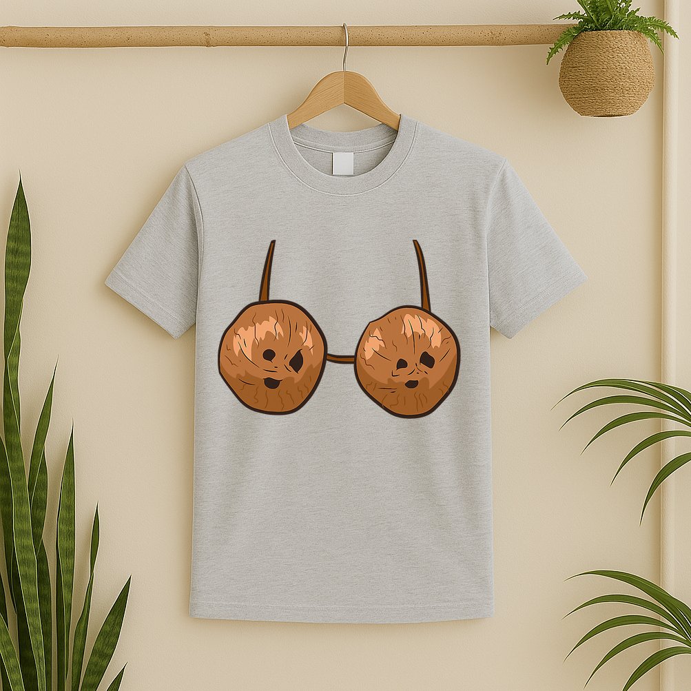 Funny Coconut Summer Coconuts Bra Halloween T-Shirt
