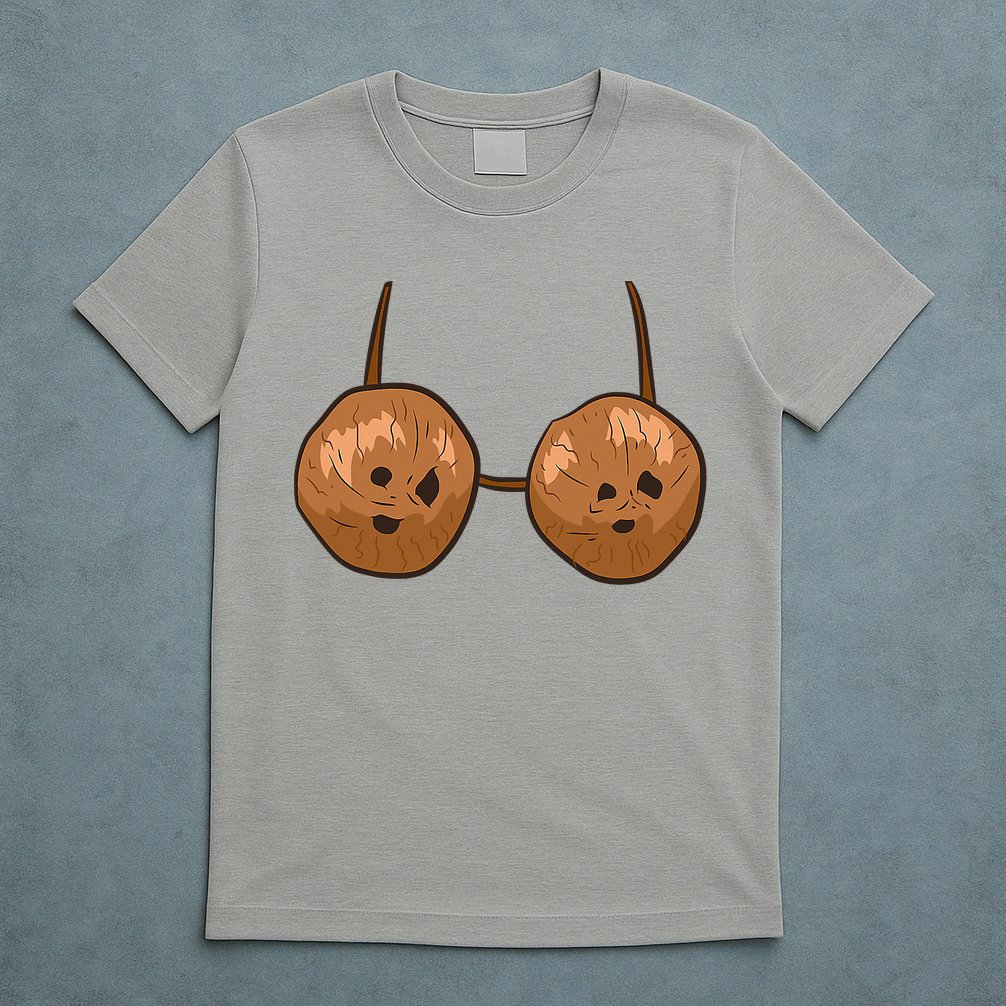 Funny Coconut Summer Coconuts Bra Halloween T-Shirt