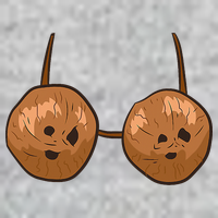 Funny Coconut Summer Coconuts Bra Halloween T-Shirt