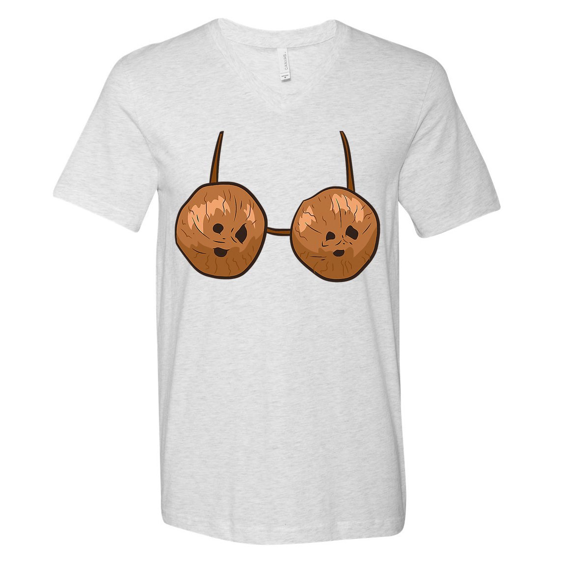 Funny Coconut Summer Coconuts Bra Halloween V-Neck T-Shirt