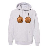 Funny Coconut Summer Coconuts Bra Halloween Premium Hoodie