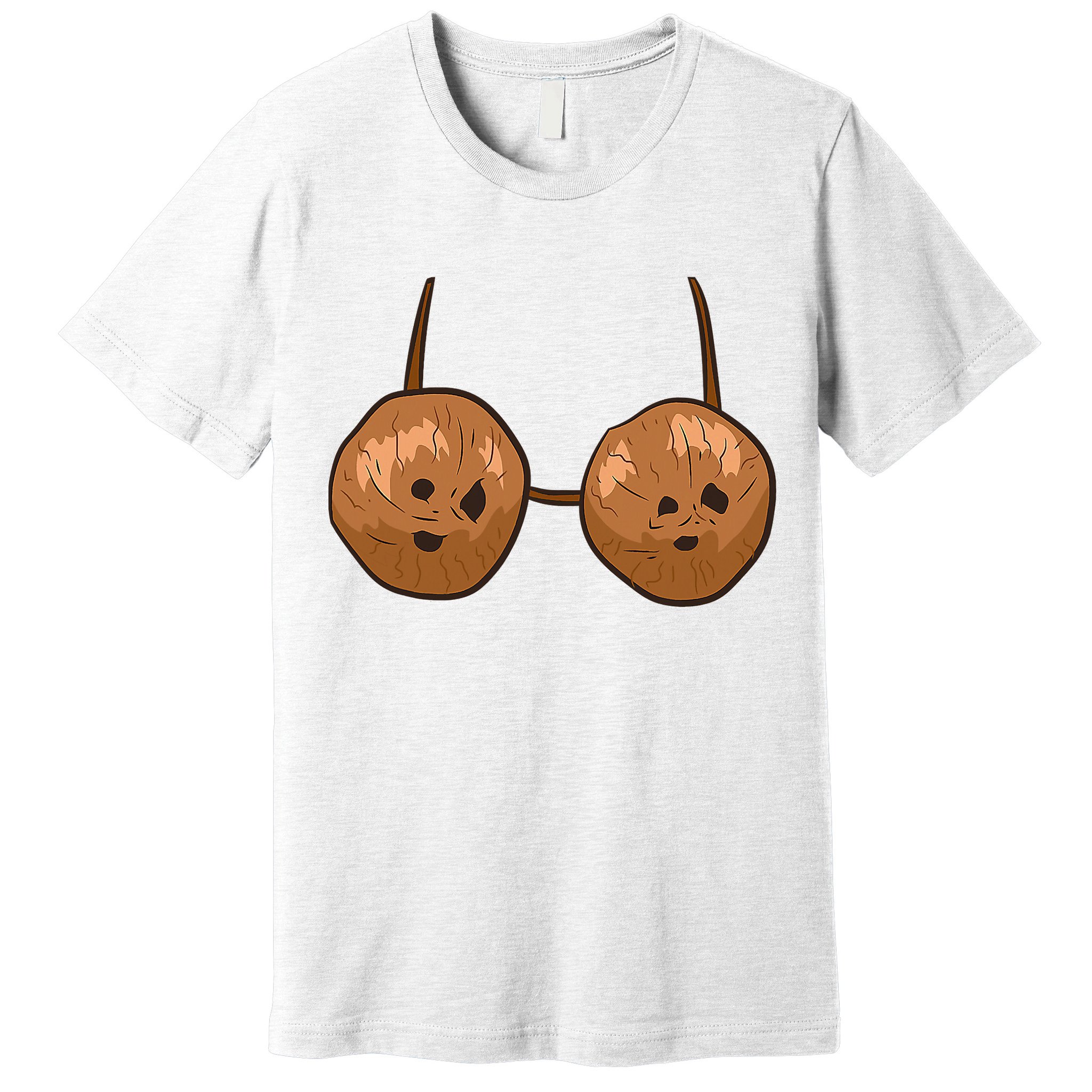 Funny Coconut Summer Coconuts Bra Halloween Premium T-Shirt