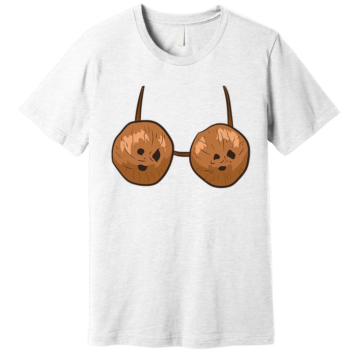 Funny Coconut Summer Coconuts Bra Halloween Premium T-Shirt