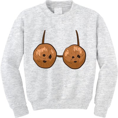 Funny Coconut Summer Coconuts Bra Halloween Kids Sweatshirt