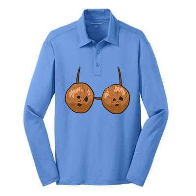 Funny Coconut Summer Coconuts Bra Halloween Silk Touch Performance Long Sleeve Polo