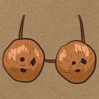 Funny Coconut Summer Coconuts Bra Halloween Cotton Canvas Backpack
