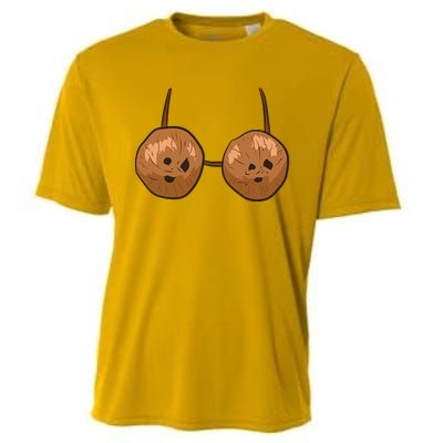 Funny Coconut Summer Coconuts Bra Halloween Cooling Performance Crew T-Shirt