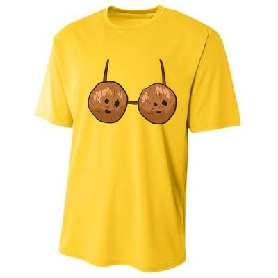 Funny Coconut Summer Coconuts Bra Halloween Performance Sprint T-Shirt