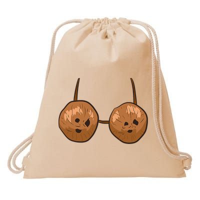 Funny Coconut Summer Coconuts Bra Halloween Drawstring Bag