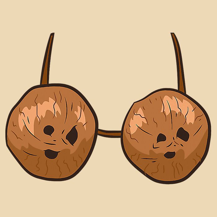 Funny Coconut Summer Coconuts Bra Halloween Drawstring Bag