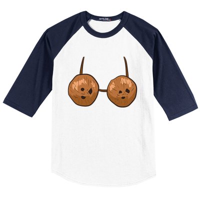 Funny Coconut Summer Coconuts Bra Halloween Baseball Sleeve Shirt