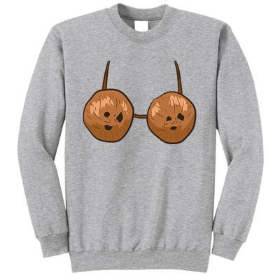 Funny Coconut Summer Coconuts Bra Halloween Tall Sweatshirt