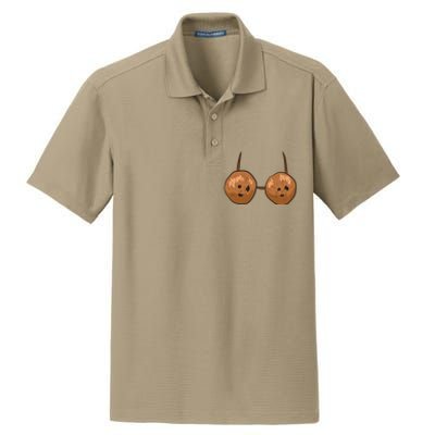 Funny Coconut Summer Coconuts Bra Halloween Dry Zone Grid Polo