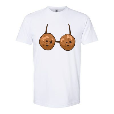 Funny Coconut Summer Coconuts Bra Halloween Softstyle CVC T-Shirt