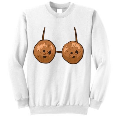 Funny Coconut Summer Coconuts Bra Halloween Sweatshirt