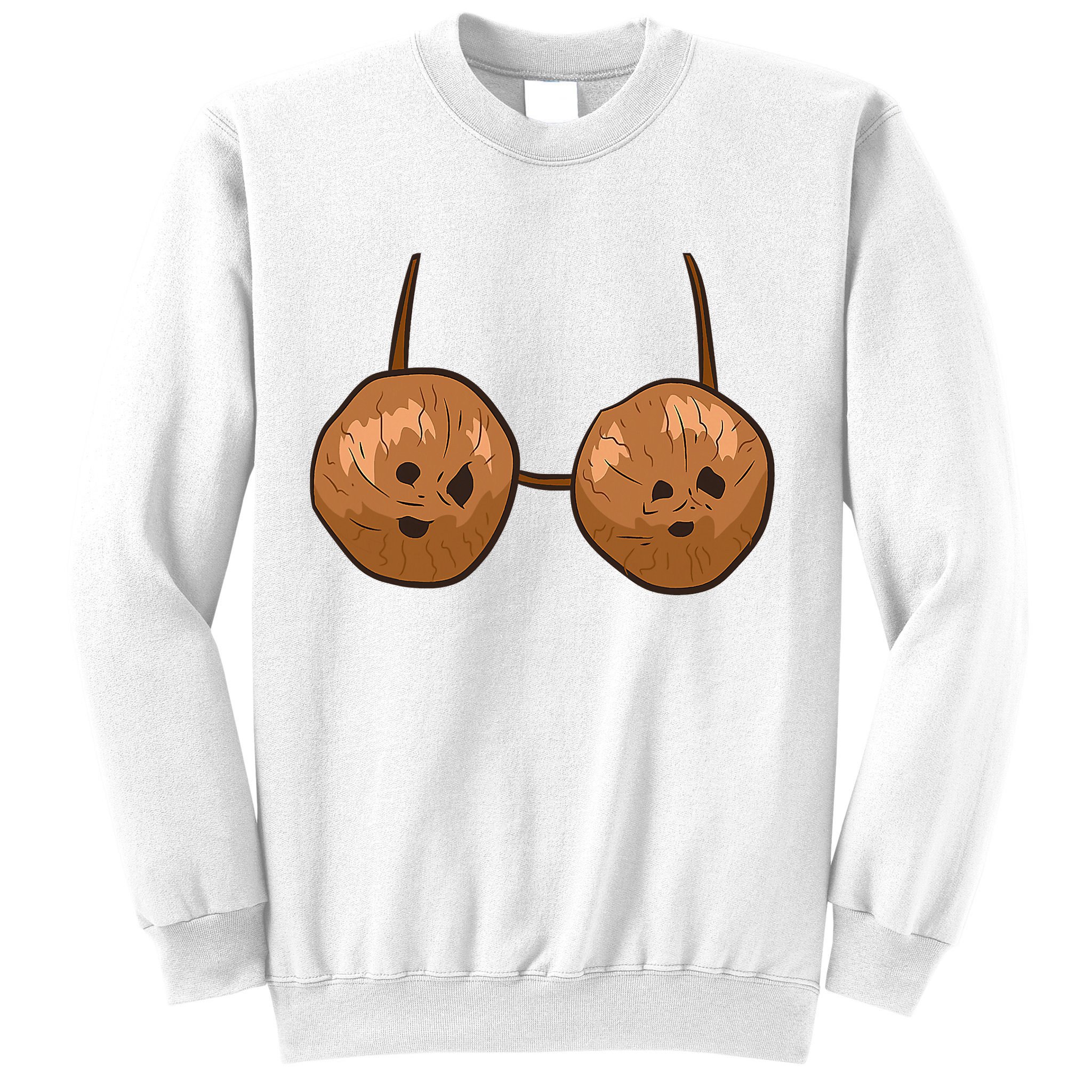Funny Coconut Summer Coconuts Bra Halloween Sweatshirt