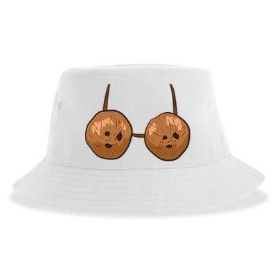 Funny Coconut Summer Coconuts Bra Halloween Sustainable Bucket Hat