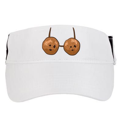 Funny Coconut Summer Coconuts Bra Halloween Adult Drive Performance Visor