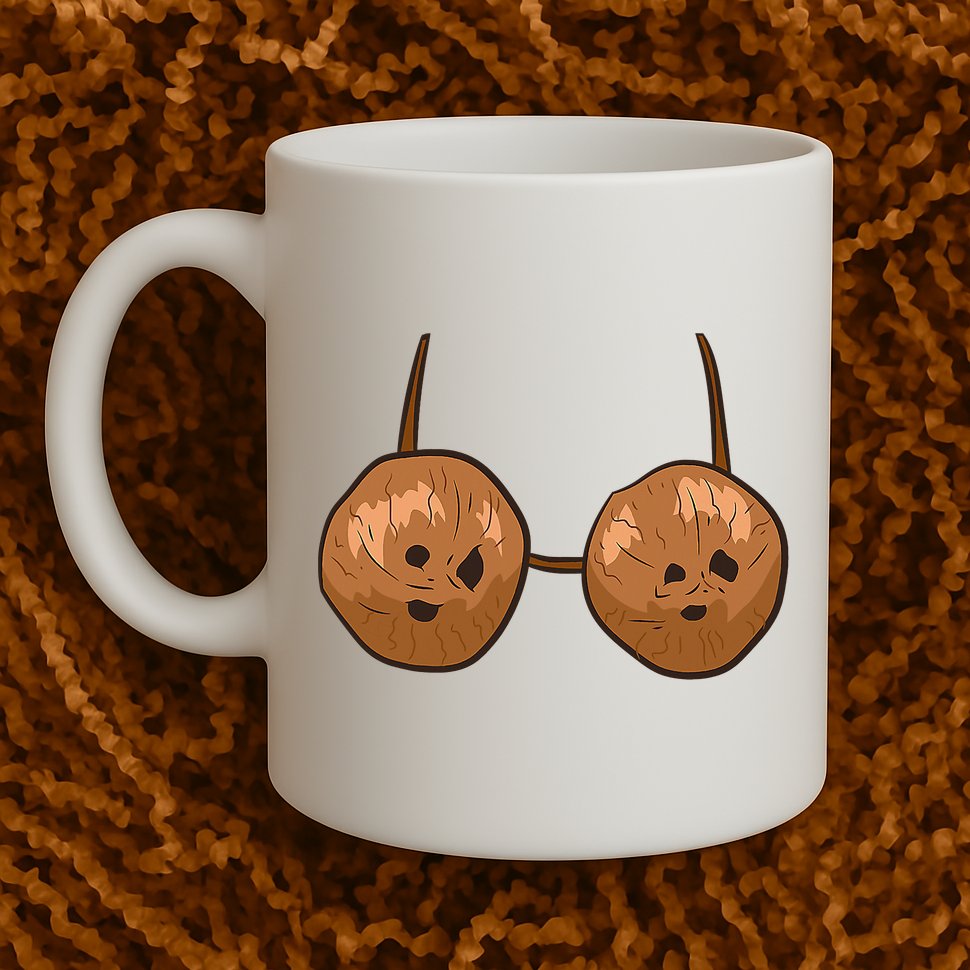 Funny Coconut Summer Coconuts Bra Halloween Mug