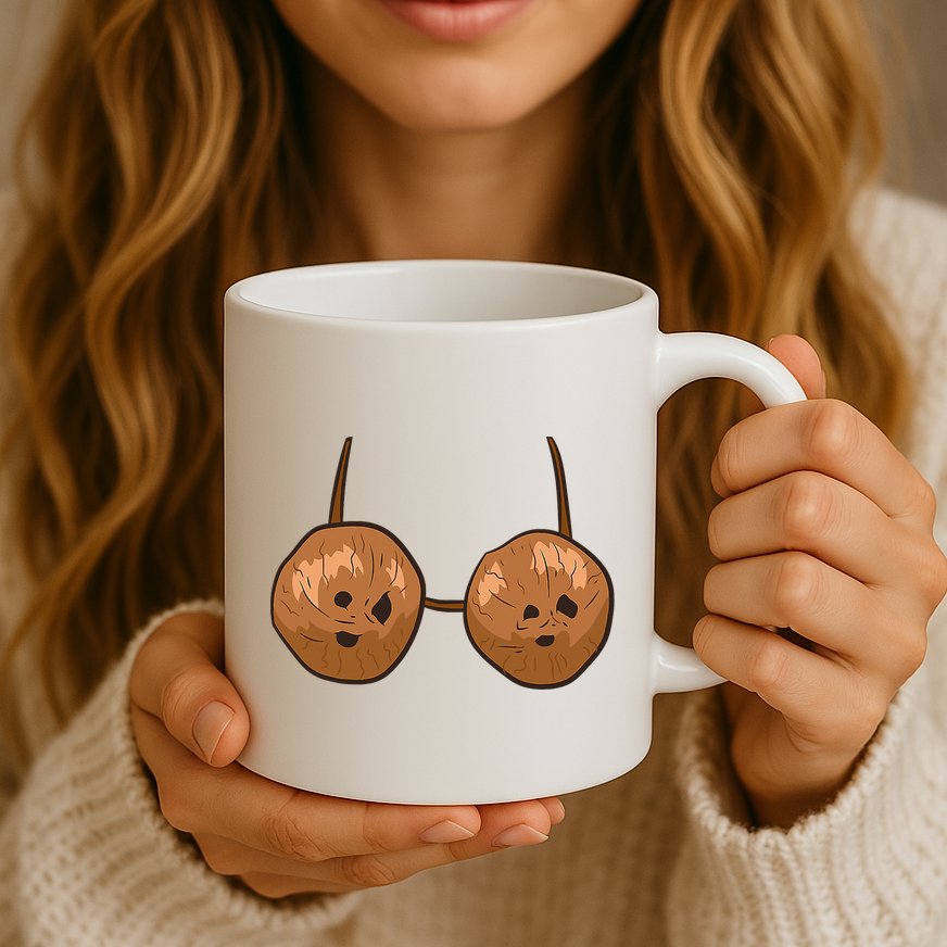 Funny Coconut Summer Coconuts Bra Halloween Mug