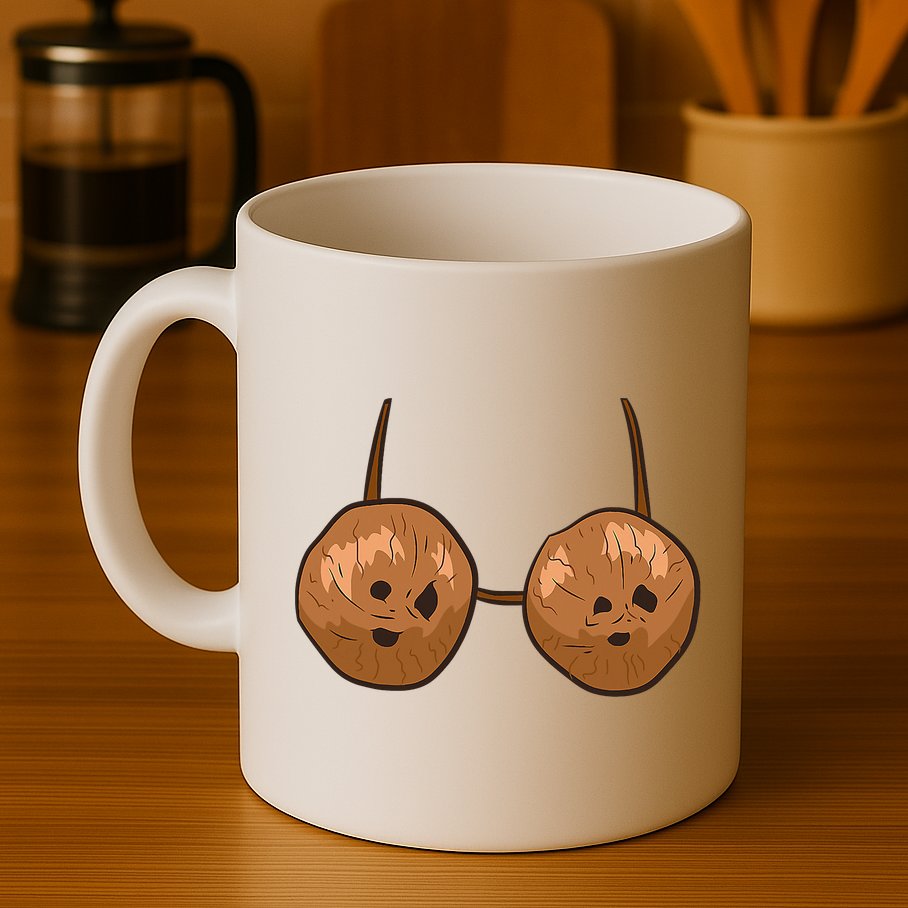 Funny Coconut Summer Coconuts Bra Halloween Mug