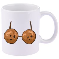 Funny Coconut Summer Coconuts Bra Halloween 11oz C Handle Ceramic Mug