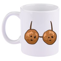 Funny Coconut Summer Coconuts Bra Halloween 11oz C Handle Ceramic Mug