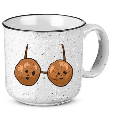 Funny Coconut Summer Coconuts Bra Halloween 15oz Campfire Ceramic Mug