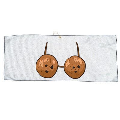 Funny Coconut Summer Coconuts Bra Halloween Large Microfiber Waffle Golf Towel