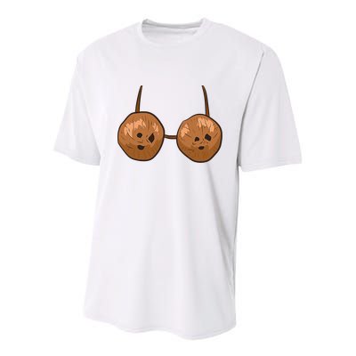 Funny Coconut Summer Coconuts Bra Halloween Youth Performance Sprint T-Shirt